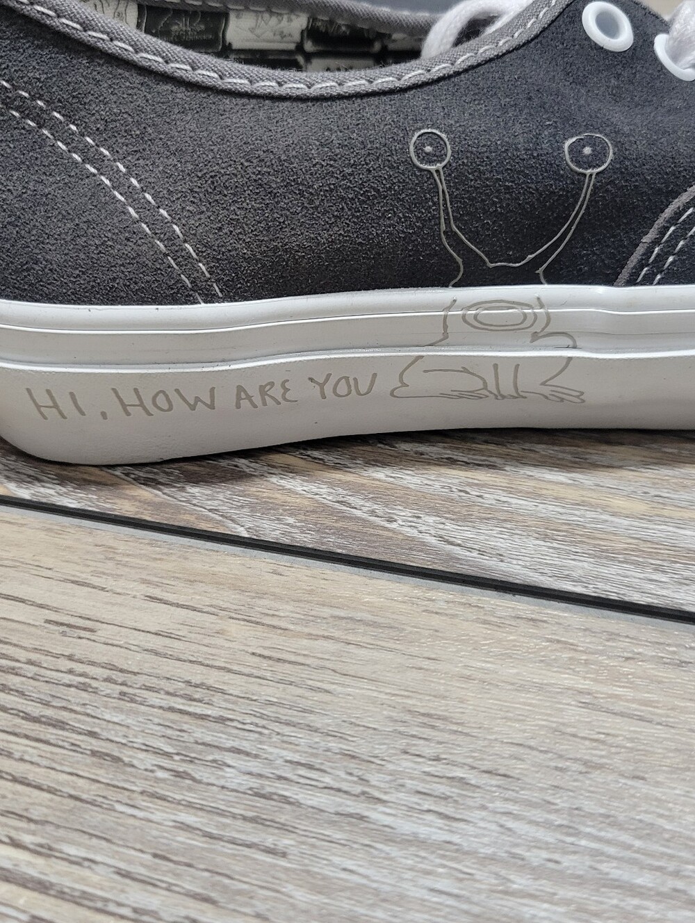 Vans Daniel Johnson Collaboration Sneakers Mens Size 7 Gray - Picture 8 of 11